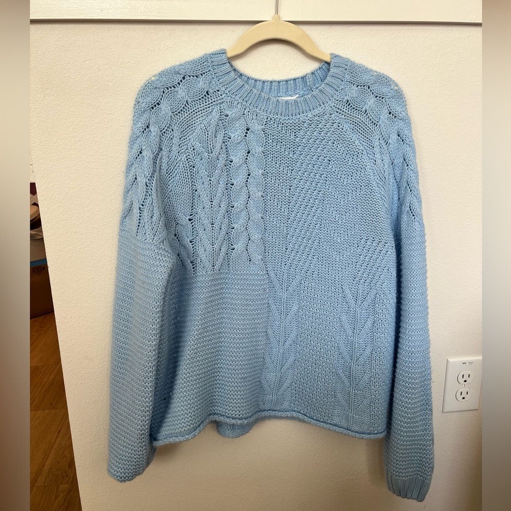 Blue knit sweater